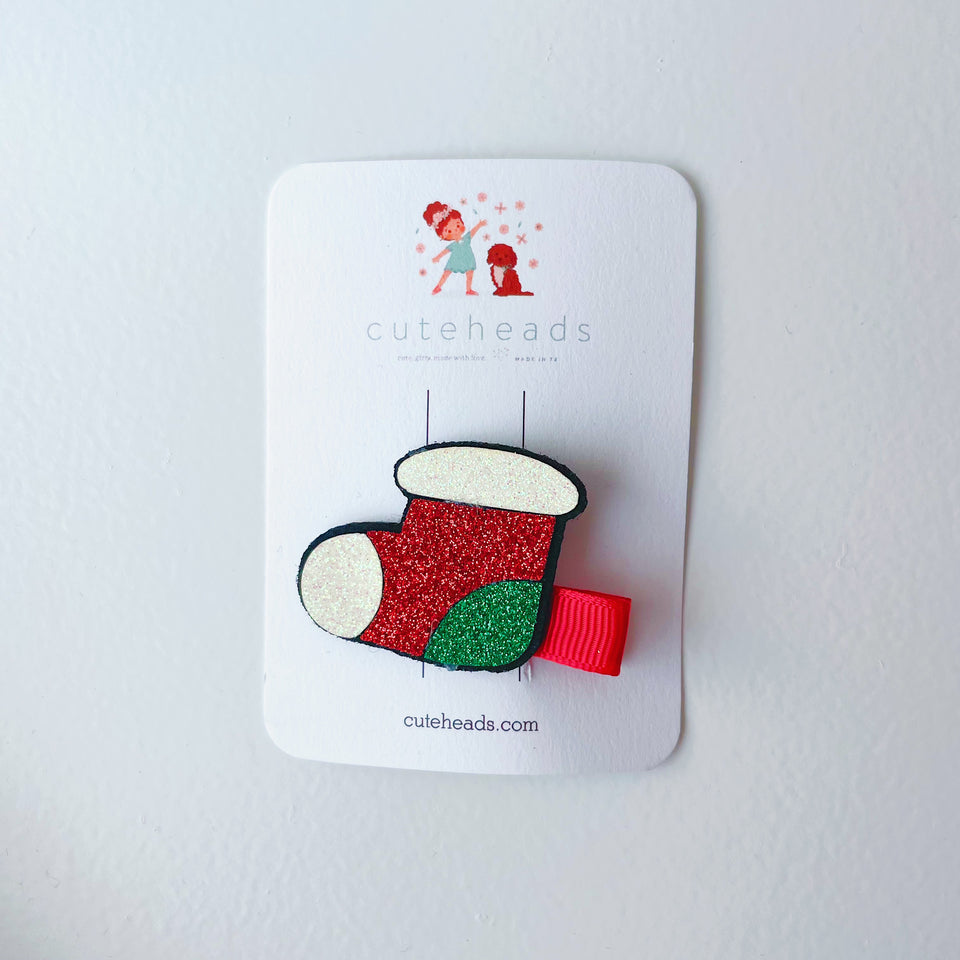 Puffy Christmas Alligator Clip