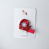 Puffy Christmas Alligator Clip