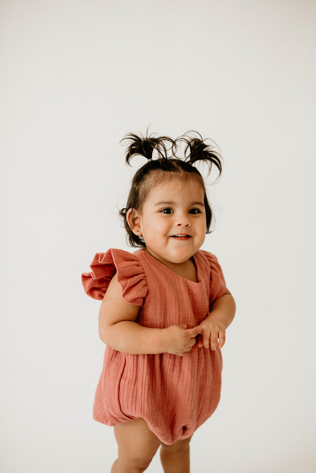baby girls blush pink romper