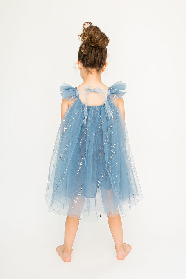 girls blue tulle dress