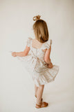 girls girls cotton ditsy floral summer peasant dress