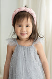 silver flower girl dress