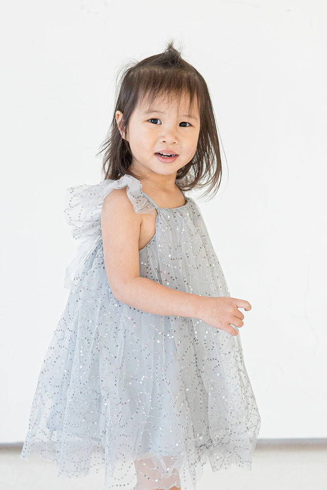 silver special occasion dress