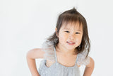 Little Girl's Gray and Silver Sequin Swirl Tulle Shift Dress