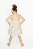 Girl's Rainbow Sparkly Tulle Metallic Star Twirl Dress