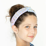 Bejeweled Tie Die Jersey Topknot Headband