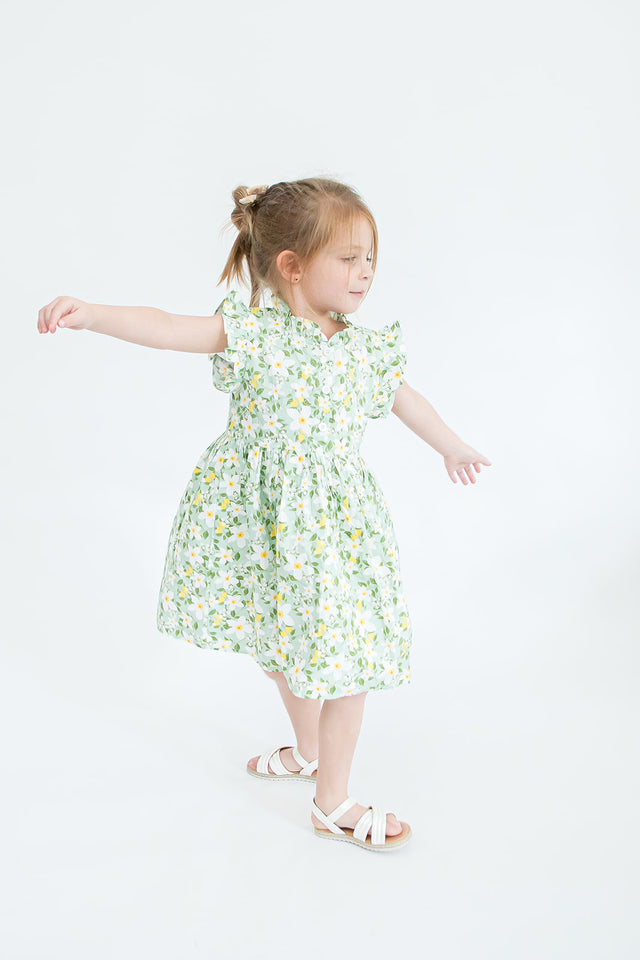 little girls floral tea party dress