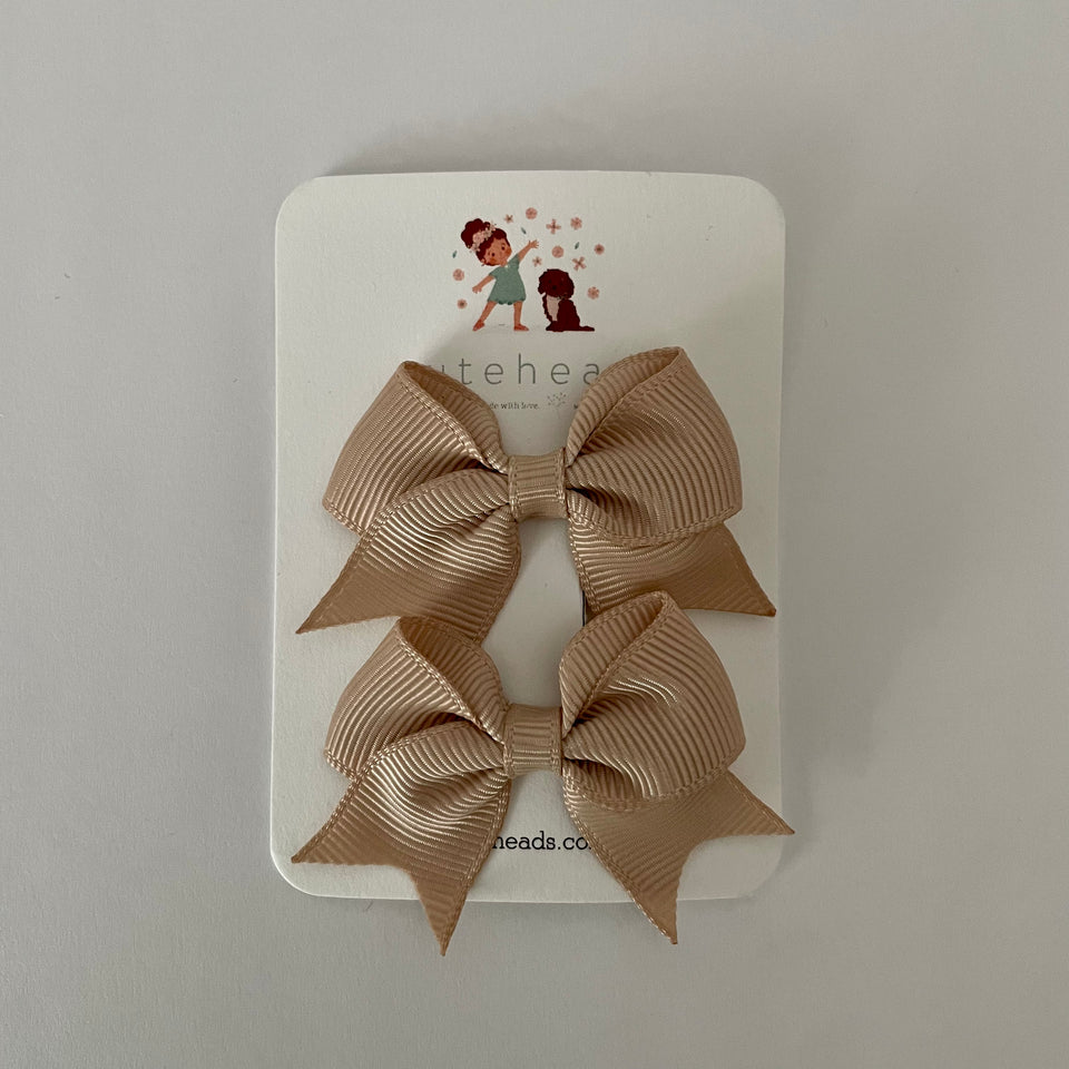 Mini Pigtail Bow Set with Alligator Clips