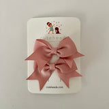 Mini Pigtail Bow Set with Alligator Clips
