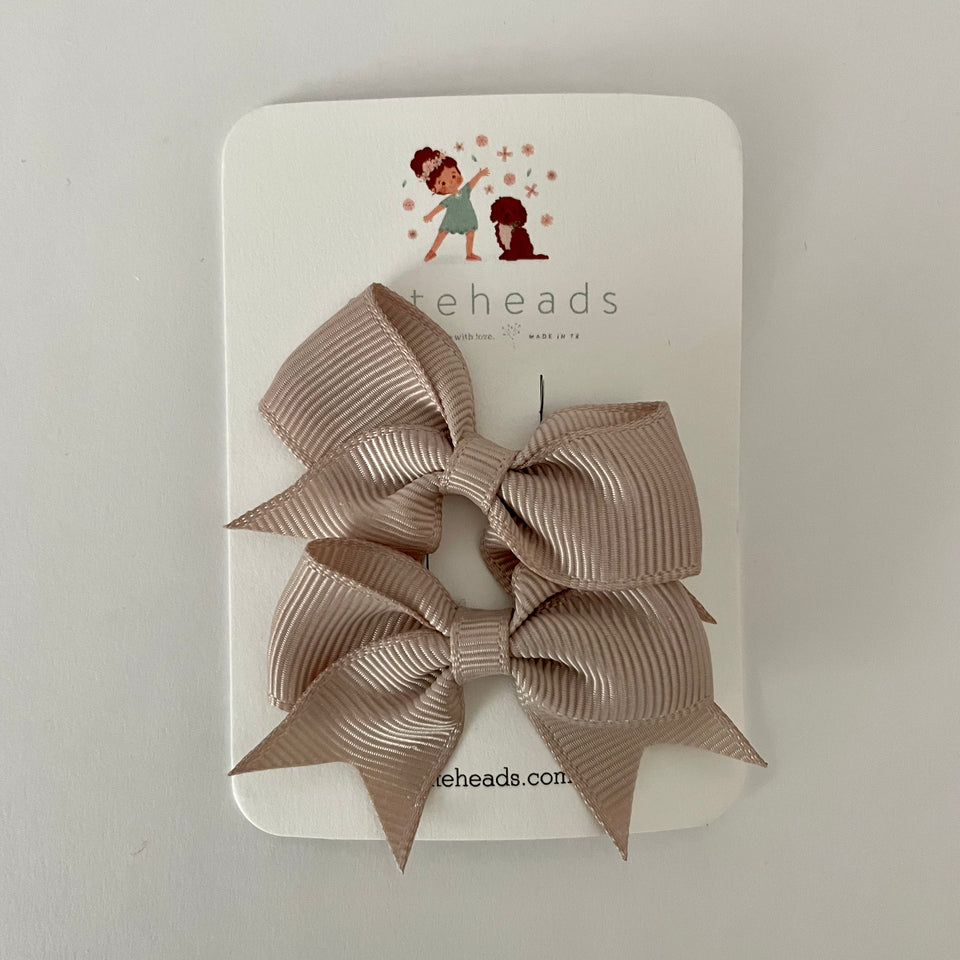 Mini Pigtail Bow Set with Alligator Clips