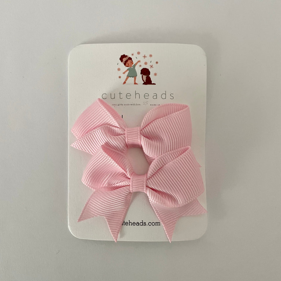 Mini Pigtail Bow Set with Alligator Clips