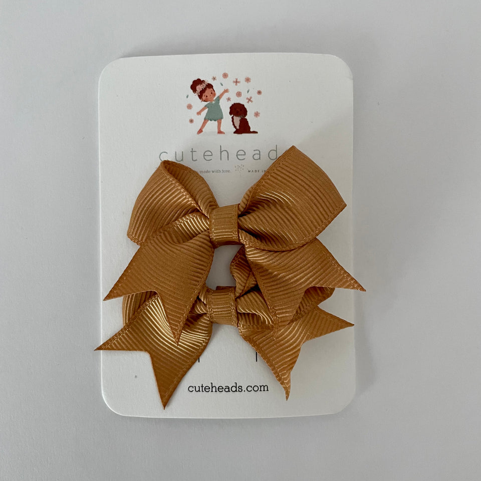 Mini Pigtail Bow Set with Alligator Clips