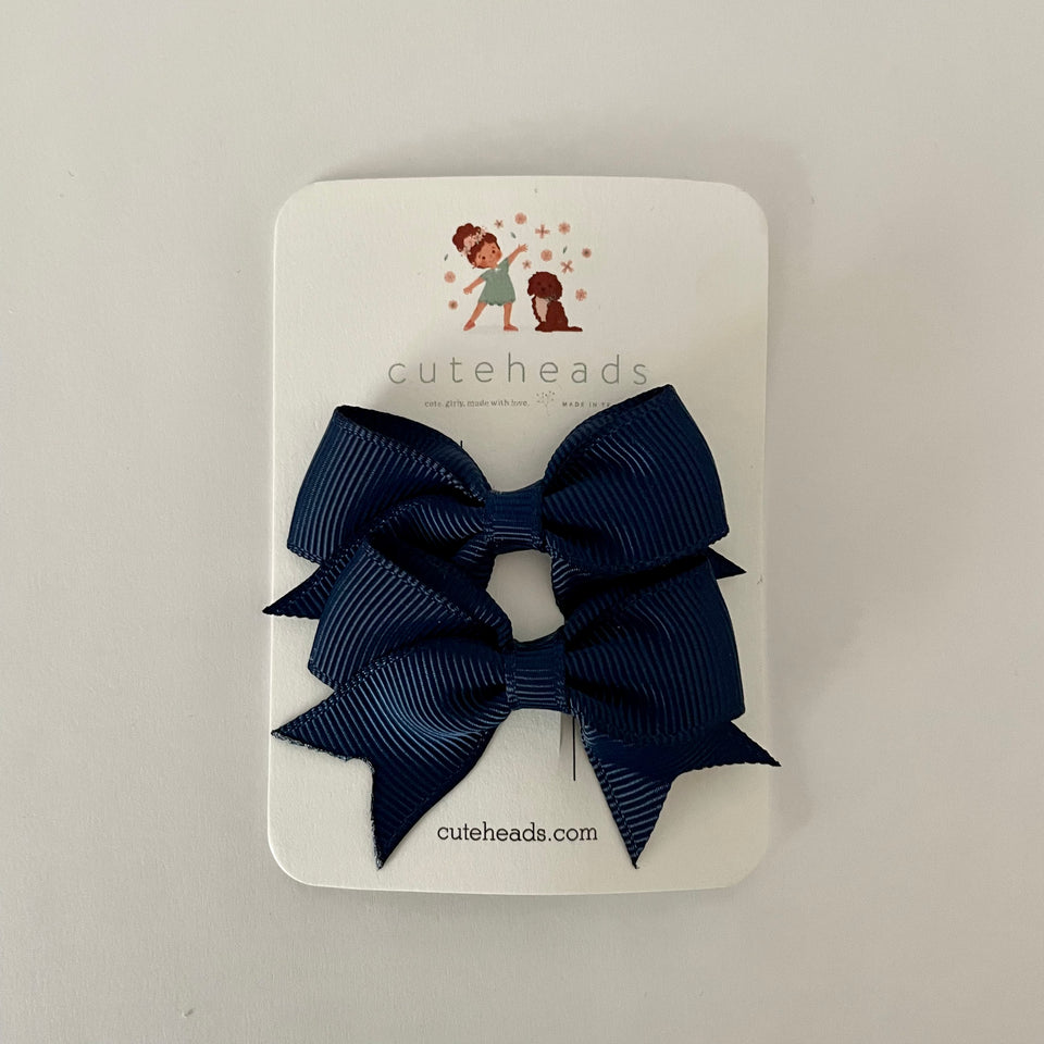 Mini Pigtail Bow Set with Alligator Clips