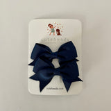 Mini Pigtail Bow Set with Alligator Clips