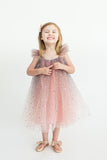 pink tulle flower girl dress