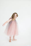 blush pink tulle flower girl dress