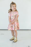 little girls pastel pink easter bunny dress