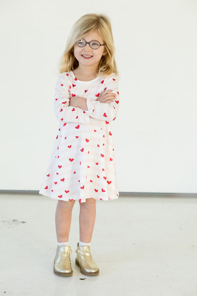 girls valentines day jersey skater dress