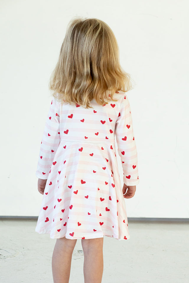 girls valentines day soft cotton dress