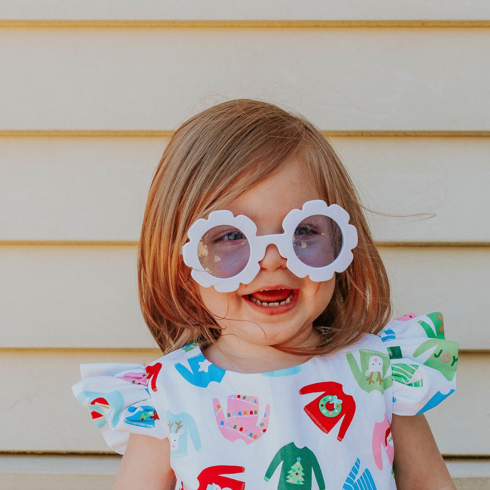 Little Girl's Retro Flower Sunglasses