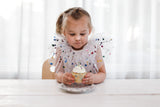Little Girl's White Tulle Confetti Polka Dot Party Dress