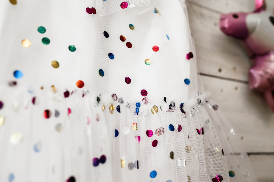 little girls polka dot party dress
