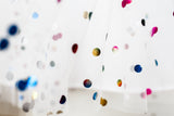 Little Girl's White Tulle Confetti Polka Dot Party Dress