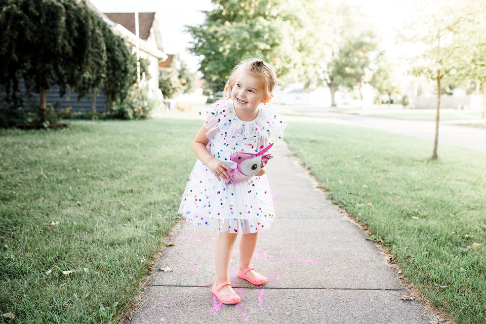 little kids polka dot party dress