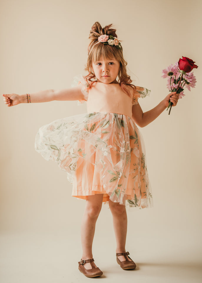 low back flower girl dress