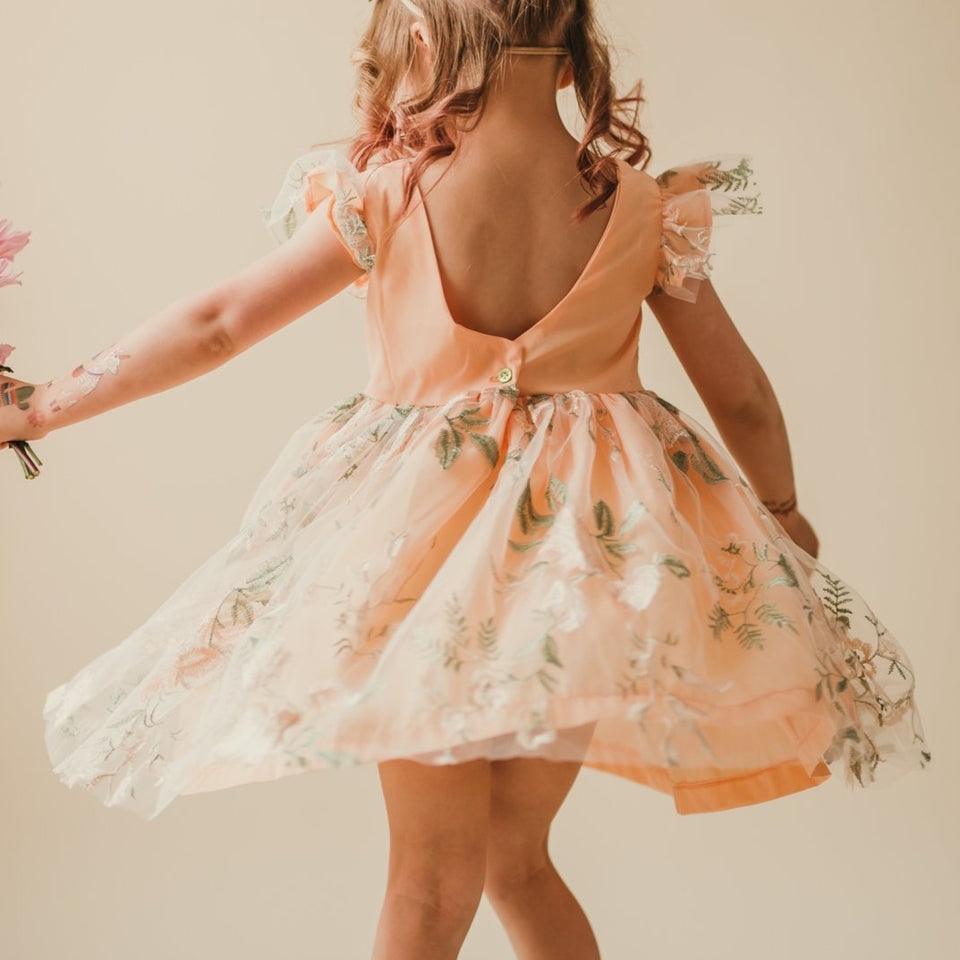 little girls boho flower girl dress