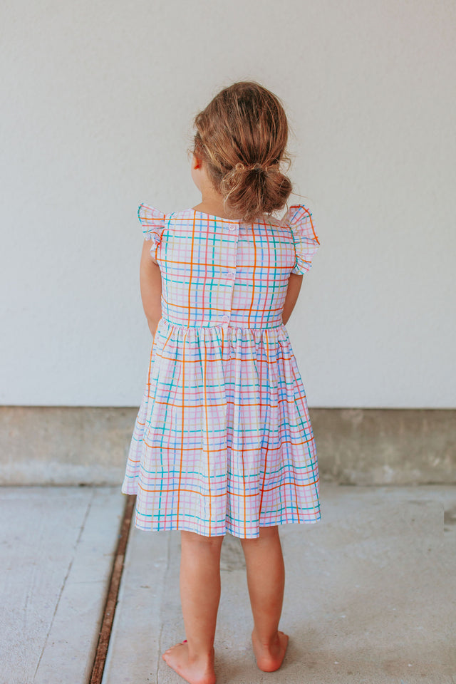 little girls rainbow party dress