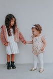 Infant Girl's Ivory Confetti Tulle Bubble Romper