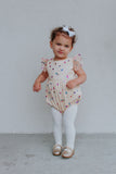 Infant Girl's Ivory Confetti Tulle Bubble Romper