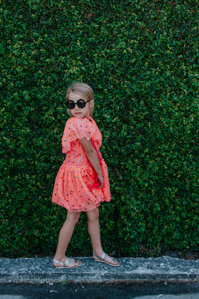 Little Girl's Retro Flower Sunglasses