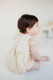 infant girls ivory tulle sparkly bubble romper