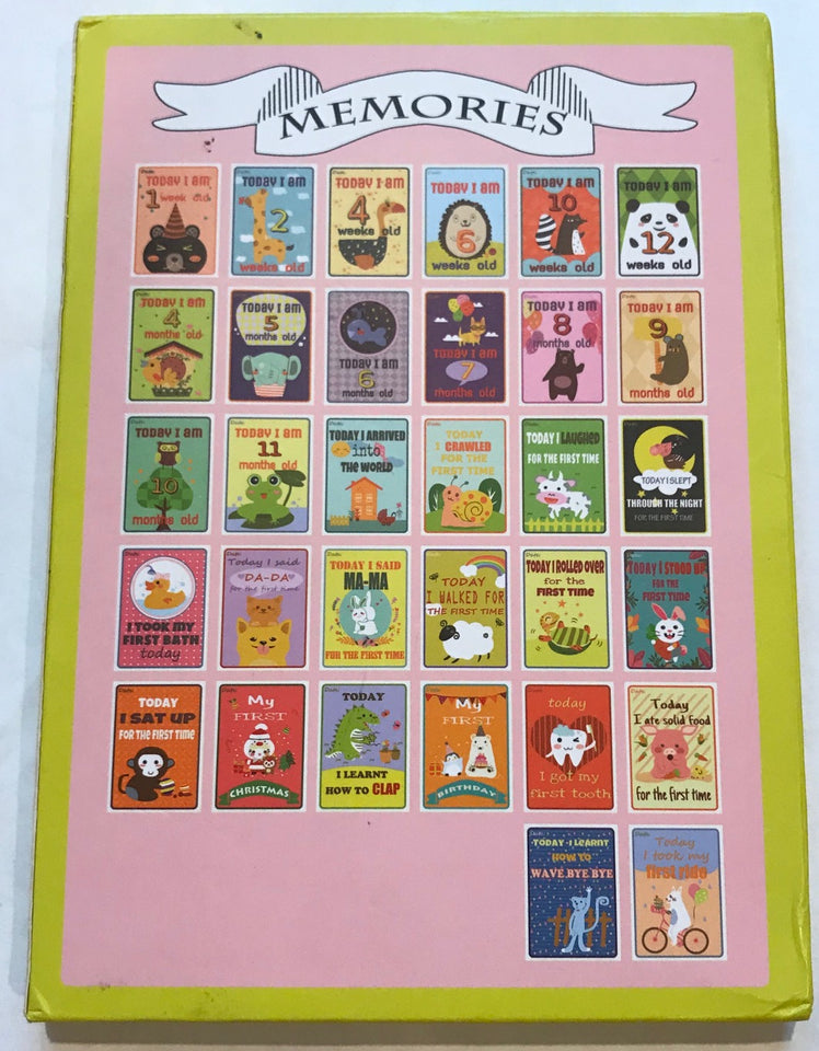 Infant Girl's Milestone Photo Cards