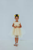 yellow flower girls dress