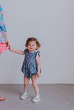 infant girl's chambray romper