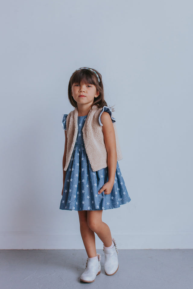 little girl's chambray dress
