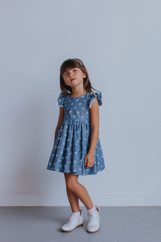 chambray star dress