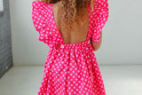little girls dress with open back