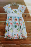 multicolor floral lace dress