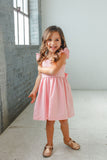 Little Girl's Pink Gingham Flutter Sleeve Dress