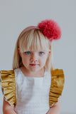 faux fur puff headband