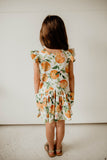 little girls orange one little cutie dress