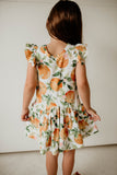 fruit print cotton jersey dresses for girls