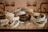 Little Girl's Bejeweled and Pearl Flower Girl Headband