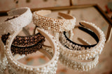 Little Girl's Bejeweled and Pearl Flower Girl Headband