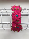 Little Girl's Bejeweled Rhinestone Knotted Turban Headband One Size
