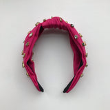 Little Girl's Bejeweled Rhinestone Knotted Turban Headband One Size